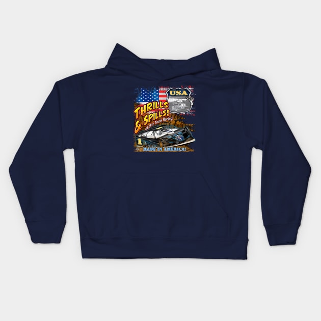 Dirt lt.model racing made in America Kids Hoodie by Artslave Custom Car Art